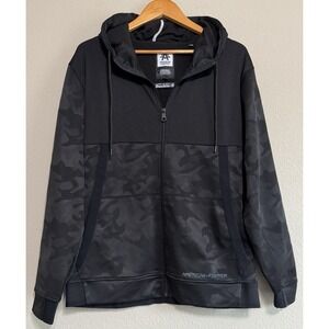 American Fighter GraphicJacket Mens XL Premium Athletics Black Camo Grunge